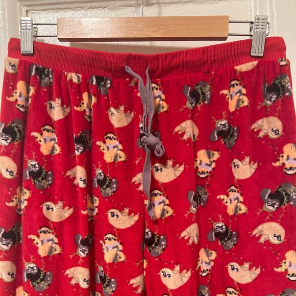 Goodnight Kiss Warm Soft Sloth Pijama Jogger Pants Size L - Picture 2 of 7